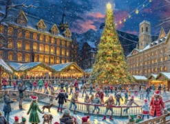 A Cosy Christmas & Skating Around the Christmas Tree Puzzel (2x1000 stukjes)