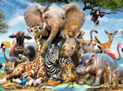 Afrikaanse Vrienden Puzzel (300 XXL stukjes)