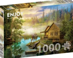 A Log Cabin on the River Puzzel (1000 stukjes)