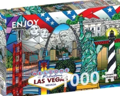 American Landmarks Collage Puzzel (1000 stukjes)