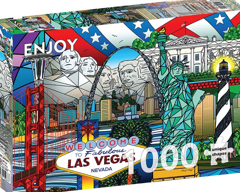 American Landmarks Collage Puzzel (1000 stukjes)