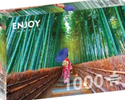Asian Woman in Bamboo Forest Puzzel (1000 stukjes)