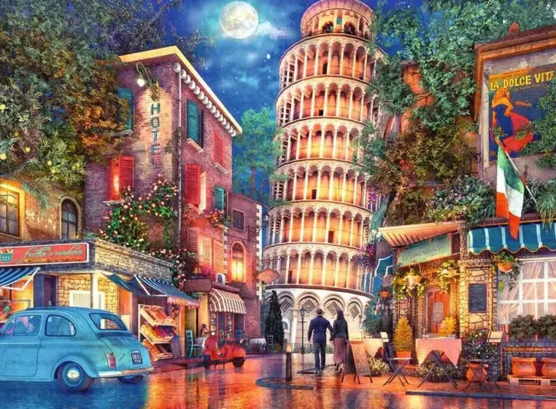 Avond in Pisa Puzzel (500 stukjes)