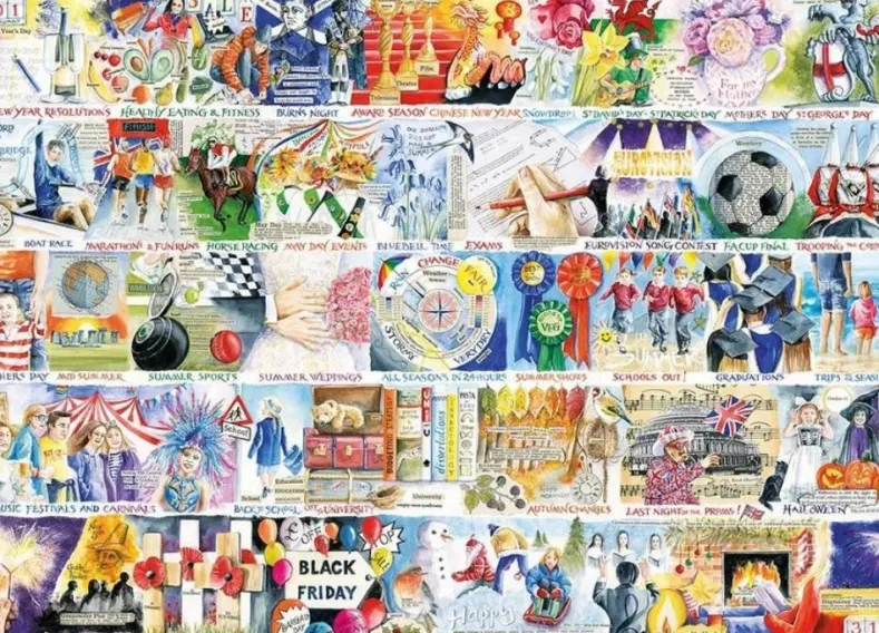 A Year in Great Britain Puzzel (1000 stukjes)