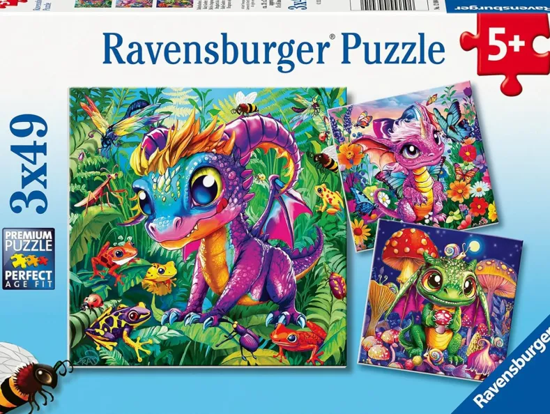Baby Garden Dragons Puzzel (3x49 stukjes)