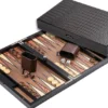 Backgammon - Houten Kist met Krokodillen Relief