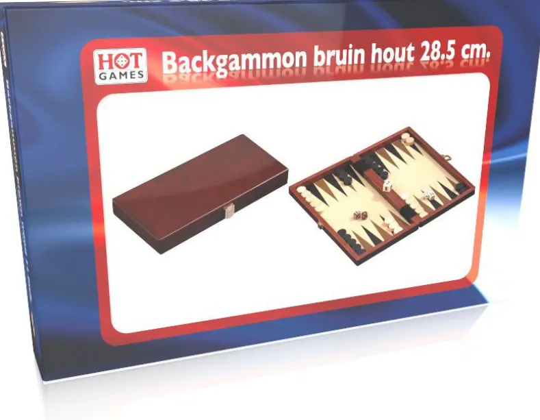Backgammon Houten Koffer - Bruin