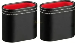 Backgammon Kunstlederen Dobbelbeker - 2 stuks