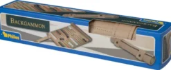 Backgammon - Oprolbaar Reiskoffer met speelbord (Kunstleer)