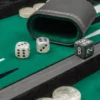 Backgammon - Zwart,Groen,Medium Kunstleer