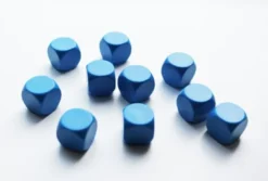 Blanco Dobbelstenen 16mm - Blauw (10 stuks)