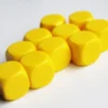Blanco Dobbelstenen 16mm - Geel (10 stuks)