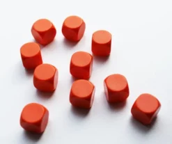 Blanco Dobbelstenen 16mm - Oranje (10 stuks)