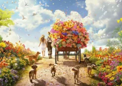 Bloemenwagen Puzzel (1000 stukjes)