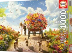 Bloemenwagen Puzzel (1000 stukjes)