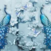 Blue Peacocks Puzzel (1000 stukjes)