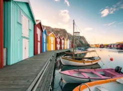 Boothuizen in Smögen, Zweden puzzel (500 stukjes)