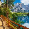 Braies Lake, Italy Puzzel (1000 stukjes)