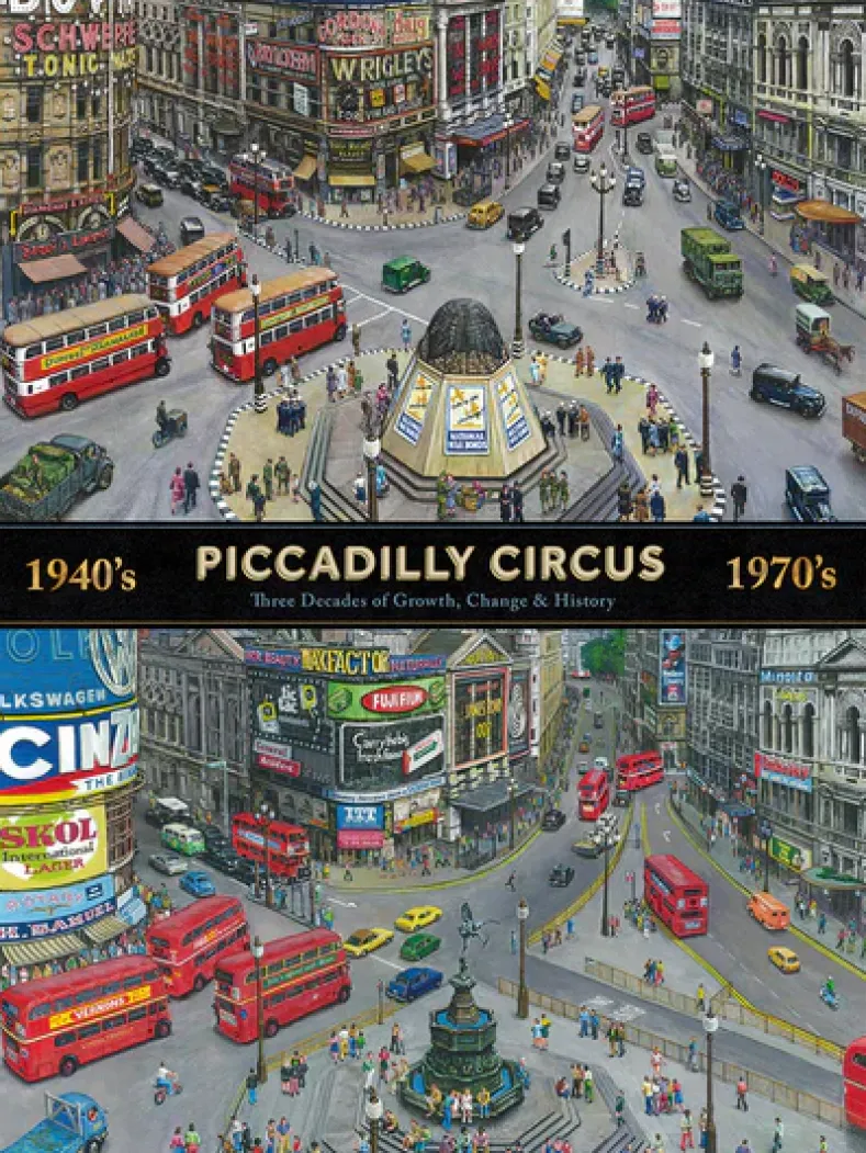 Bryan Evans - Through the Decades - Piccadilly Circus Puzzel (1000 stukjes)