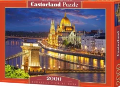 Budapest view at dusk Puzzel (2000 stukjes)