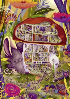 Cartoon - Living Mushroom Puzzel (1000 stukjes)