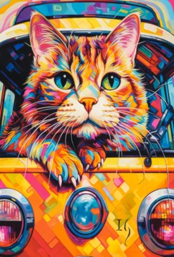 Cat Bus Travel Puzzel (1000 stukjes)
