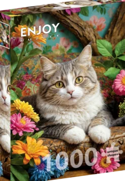 Cat in Bloom Puzzel (1000 stukjes)