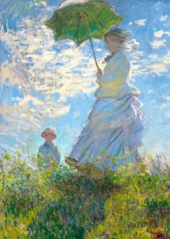 Claude Monet - Frau mit Sonnenschirm Puzzel (1000 stukjes)