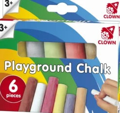 Clown Stoepkrijt 6 Stuks