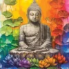 Colorful Buddha Puzzel (1000 stukjes)