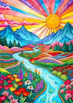 Colorful Highlands Puzzel (1000 stukjes)