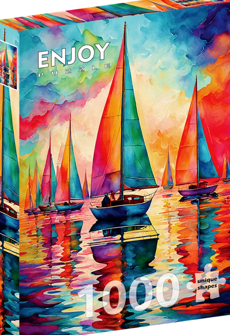 Colorful Sailboats Puzzel (1000 stukjes)