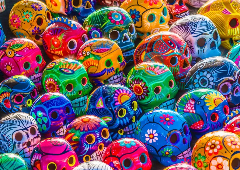 Colorful Skulls Puzzel (1000 stukjes)