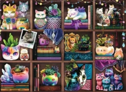 Cubby Cats and Succulents Puzzel (500 stukjes)