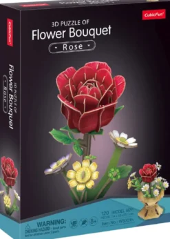 CubicFun 3D Puzzel - Flower Bouquet Roos (120 stukjes)