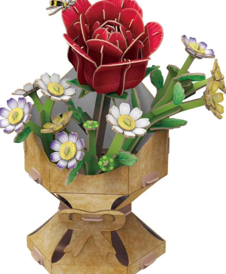 CubicFun 3D Puzzel - Flower Bouquet Roos (120 stukjes)