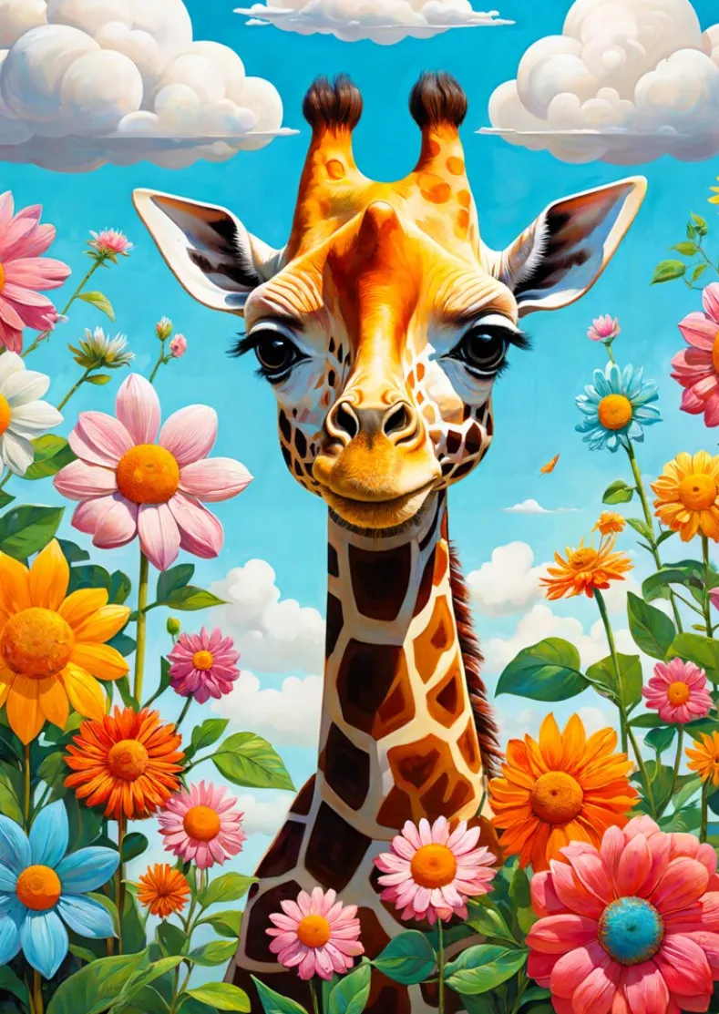 Cute Giraffe Puzzel (1000 stukjes)