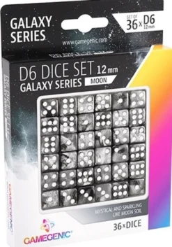D6 Dice Set - Galaxy Series Moon (36 stuks)
