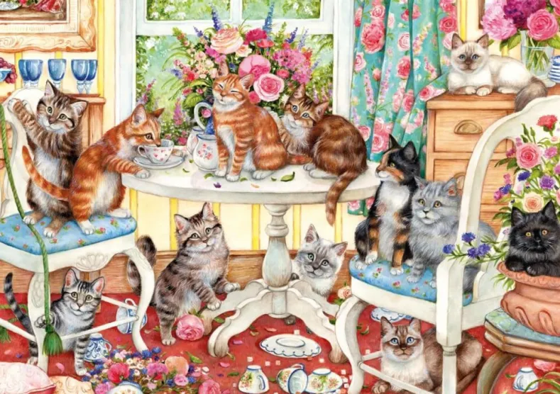 Debbie Cook - Tails from the Tea Party Puzzel (500 stukjes)