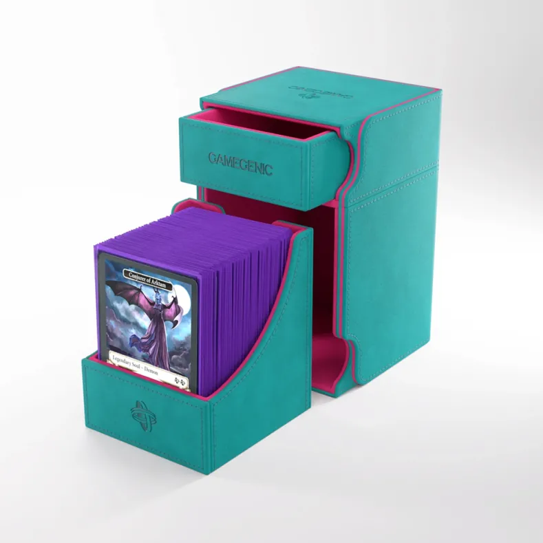 Deckbox Watchtower 100+ XL - Teal/Pink