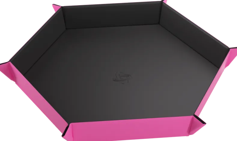 Dice Tray Magnetic Hexagonal - Zwart / Roze