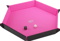 Dice Tray Magnetic Hexagonal - Zwart / Roze