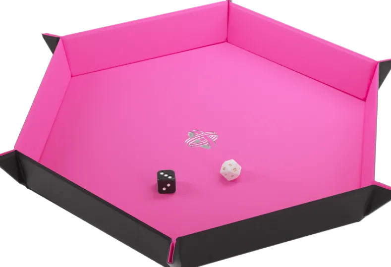 Dice Tray Magnetic Hexagonal - Zwart / Roze