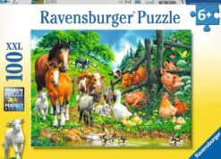 Dierenbijeenkomst Puzzel (100 XXL stukjes)