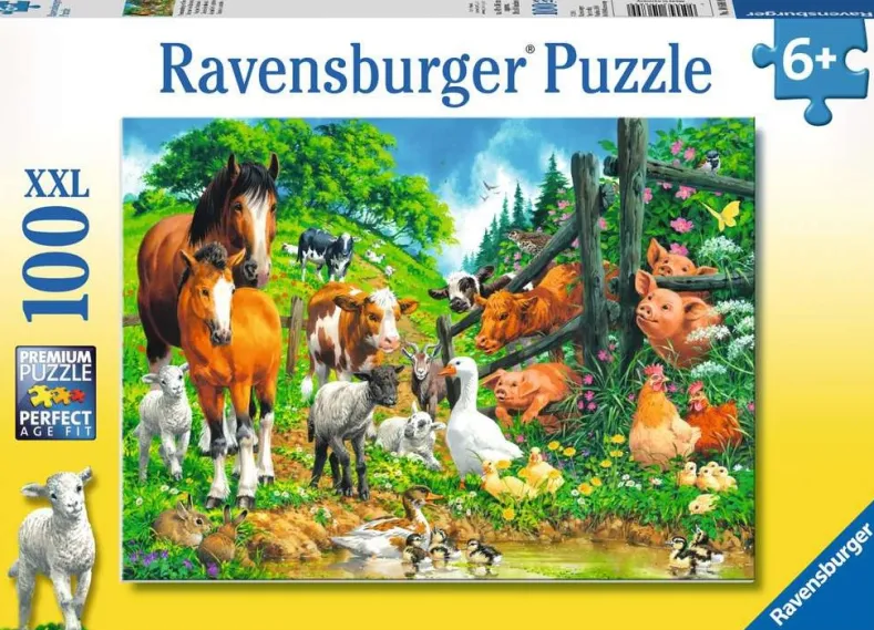 Dierenbijeenkomst Puzzel (100 XXL stukjes)
