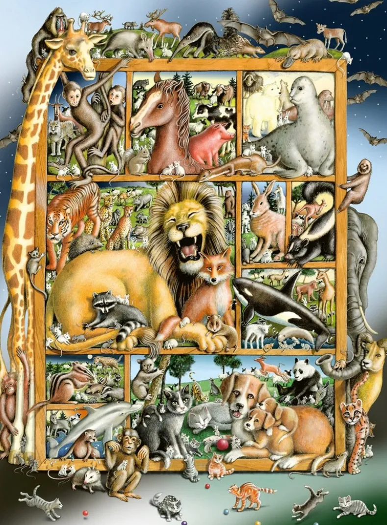 Dieren Collage Puzzel (100 XXL stukjes)