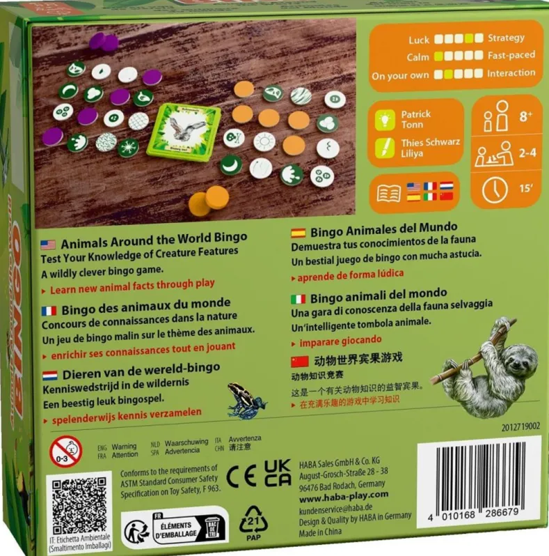 Dieren van de Wereld Bingo