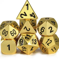 Dobbelstenen Set - Metaal Goud (7-delig)