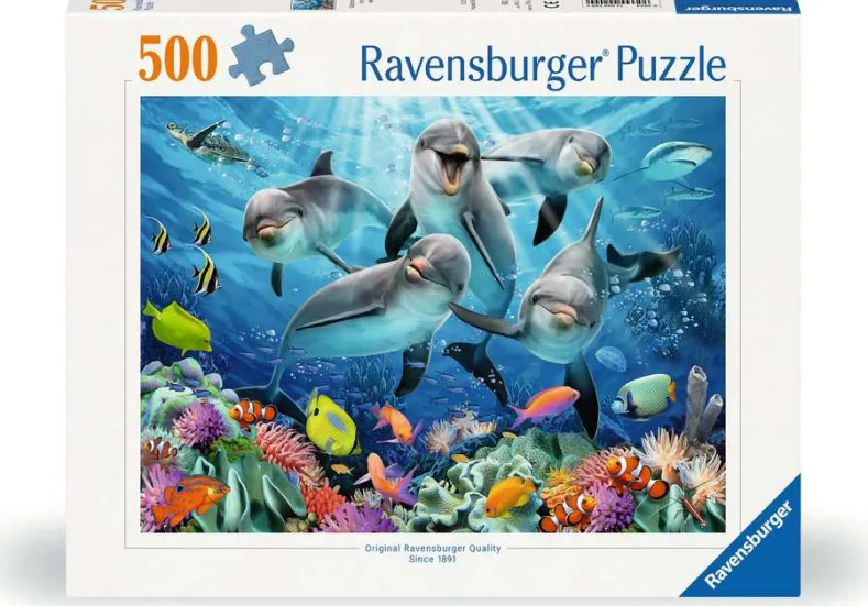 Dolfijnen in het Koraalrif Puzzel (500 stukjes)