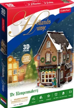 3D Puzzel - Hollandse Klompenmakerij LED (53 stukjes)
